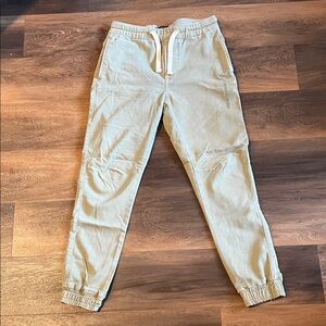 Beige Jogger Pants
